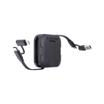 Suporte para telemóvel com cabo retrátil 100cm e carga rápida 100W cor preto