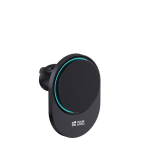 Suporte magnético de carro para telemóvel com carga sem fios 15W cor preto vista principal