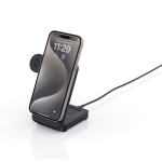 Carregador magnético sem fios 3 em 1 em plástico reciclado 15W cor preto sétima vista