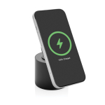 Coluna em ABS reciclado com suporte para telemóvel e subwoofer 3W cor preto terceira vista