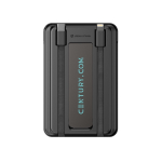 Powerbank 5 em 1 com cabos de carregamento e suporte 5.000 mAh cor preto vista com logo