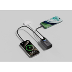 Powerbank de alumínio com carregamento rápido e ecrã HQ 10.000 mAh cor cinzento vista de ambiente