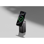 Powerbank de alumínio resistente e ecrã HQ a cores 15.000 mAh cor cinzento vista de ambiente