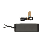 Altifalante BT 5.3 em alumínio com graves potentes 10W Swiss Peak cor cinzento sexta vista