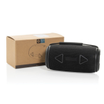 Altifalante BT 5.3 em plástico reciclado com resistência IPX4 16W cor preto vista com caixa