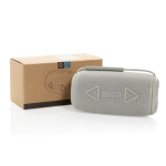 Altifalante BT 5.3 em plástico reciclado com resistência IPX4 16W cor cinzento vista com caixa