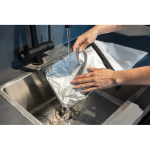 Tupperware dobrável em RPET com tamanho ajustável e fácil de limpar 4L cor branco vista de ambiente