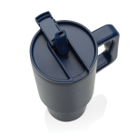 Copo de aço reciclado com bocal dobrável e tampa de rosca 900 ml cor azul-marinho sexta vista