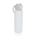 Garrafa desportiva em aço reciclado com tampa antiderrame 600 ml cor branco