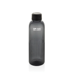 Garrafa de RPET com pega e design ondulado com asa 750 ml cor preto vista principal