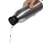 Garrafa ecológica com experiência de bebida 360° 600 ml Avira Alok cor prateado sexta vista