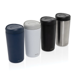 Copo térmico take away ecológico com tampa de clique 400 ml Avira Alix cor preto vista geral