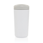 Copo térmico take away ecológico com tampa de clique 400 ml Avira Alix cor branco quarta vista