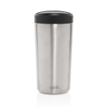 Copo térmico take away ecológico com tampa de clique 400 ml Avira Alix cor prateado segunda vista