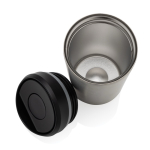 Copo térmico take away ecológico com tampa de clique 400 ml Avira Alix cor prateado quinta vista