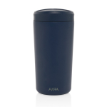 Copo térmico take away ecológico com tampa de clique 400 ml Avira Alix cor azul-marinho segunda vista