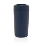 Copo térmico take away ecológico com tampa de clique 400 ml Avira Alix cor azul-marinho quarta vista