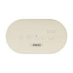 Relógio despertador eco com luz gradual e paisagens sonoras relaxantes cor bege vista com logo