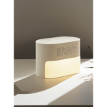 Relógio despertador eco com luz gradual e paisagens sonoras relaxantes cor bege vista de ambiente