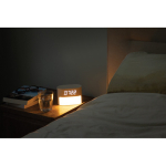 Relógio despertador eco com luz gradual e paisagens sonoras relaxantes cor bege vista de ambiente 3