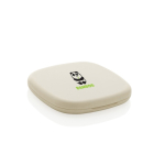 Espelho em plástico reciclado com dupla vista padrão e aumentada cor bege vista com logo