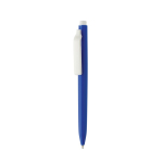 Caneta de plástico reciclado com tinta ultradeslizante escrita azul cor azul