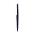 Caneta de plástico reciclado com tinta ultradeslizante escrita azul cor azul-marinho