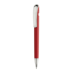 Caneta em plástico reciclado com recarga Dokumental® escrita azul cor vermelho