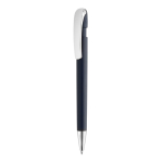 Caneta em plástico reciclado com recarga Dokumental® escrita azul cor azul-marinho