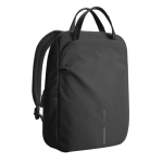 Mochila expansível em tecido reciclado com fecho Duo-Zipper 16'' cor preto