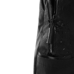 Mochila expansível em tecido reciclado com fecho Duo-Zipper 16'' cor preto vista décima oitava