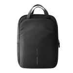 Mochila expansível em tecido reciclado com fecho Duo-Zipper 16'' cor preto segunda vista