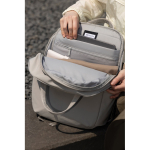 Mochila expansível em tecido reciclado com fecho Duo-Zipper 16'' cor cinzento