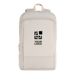 Mochila ultrafina em RPET com design expansível 15.6'' cor bege vista principal