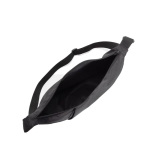 Saco tiracolo XL em RPET com bolso exterior e alça ajustável cor preto quarta vista