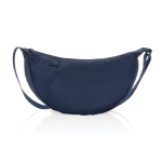 Saco tiracolo XL em RPET com bolso exterior e alça ajustável cor azul-marinho