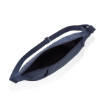 Saco tiracolo XL em RPET com bolso exterior e alça ajustável cor azul-marinho quarta vista