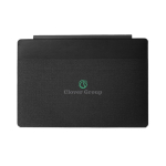 Capa para portátil reciclada com suporte de inclinação de 4 cm 14'' cor preto vista com logo