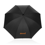 Guarda-chuva premium em RPET com abertura automática Ø130 Swiss Peak cor preto vista com logo