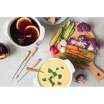 Fondue de queijo em cerâmica com aquecimento por velas 750 ml Boska cor branco