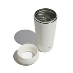 Copo térmico em aço reciclado com tampa 360° e 354 ml Topl To Go cor branco segunda vista