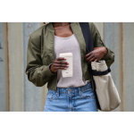 Copo térmico em aço reciclado com tampa 360° e 354 ml Topl To Go cor branco