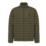 Casaco acolchoado de poliéster reciclado homem casual fit 70 g/m2 IQONIQ Maiko cor caqui vista com logo