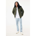 Casaco acolchoado de poliéster reciclado homem casual fit 70 g/m2 IQONIQ Maiko cor caqui vista com modelo