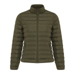 Casaco acolchoado de poliéster reciclado mulher casual fit 70 g/m2 IQONIQ Maiko cor caqui