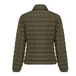 Casaco acolchoado de poliéster reciclado mulher casual fit 70 g/m2 IQONIQ Maiko cor caqui segunda vista