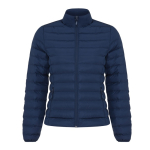 Casaco acolchoado de poliéster reciclado mulher casual fit 70 g/m2 IQONIQ Maiko cor azul-marinho