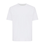 T-shirt de algodão reciclado unissexo modern fit 220 g/m2 IQONIQ Nikko cor branco