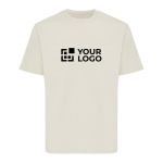 T-shirt de algodão reciclado unissexo modern fit 220 g/m2 IQONIQ Nikko cor bege vista principal