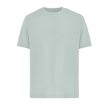 T-shirt de algodão reciclado unissexo modern fit 220 g/m2 IQONIQ Nikko cor verde oliva